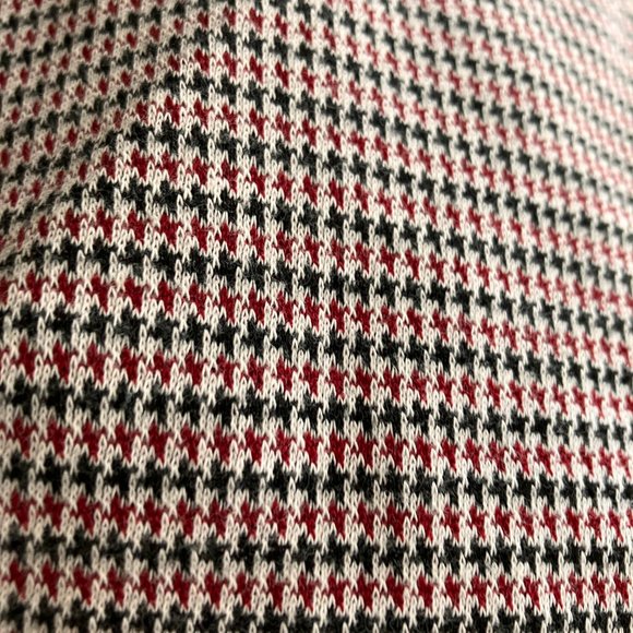 Zara Basic Houndstooth Knit Oversized Shirt - Picture 2 of 3